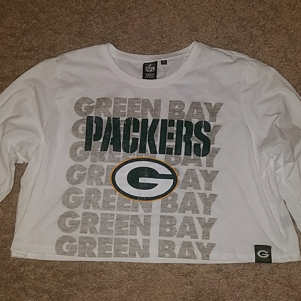 Packers Long Sleeve Crop Top